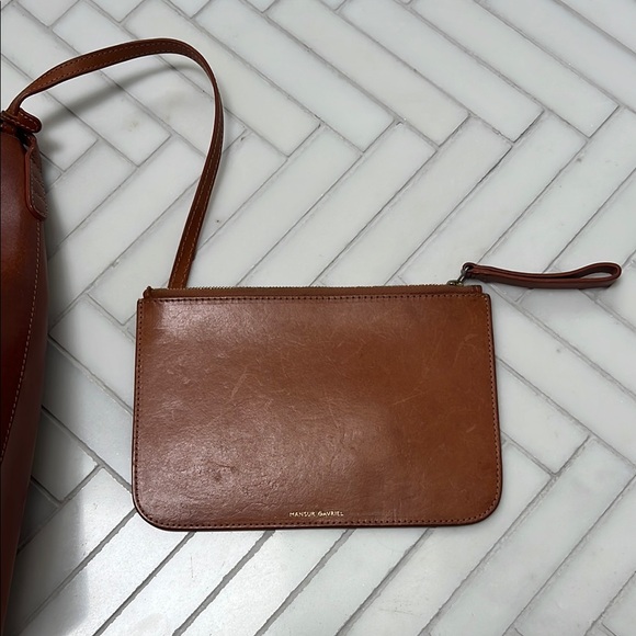 MANSUR GAVRIEL Brown Leather Bucket Bag - Picture 7 of 14